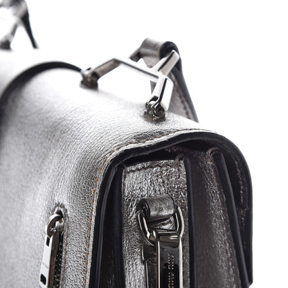 Miu Miu Goatskin Madras Top Handle Bag Silver 11 of 11