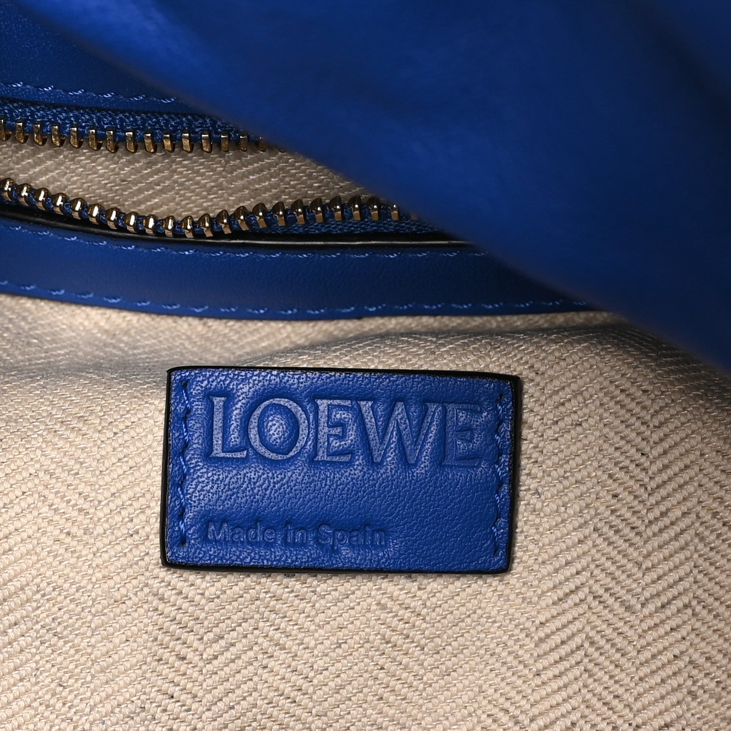 Loewe Calfskin Flamenco Knot Bag Blue 6 of 9