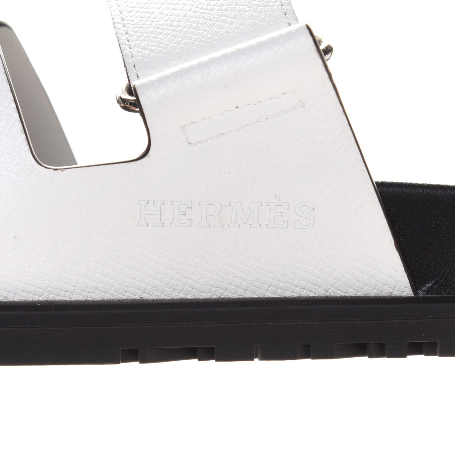 Hermes Epsom Mens Chypre Sandals 42 White 9 of 11