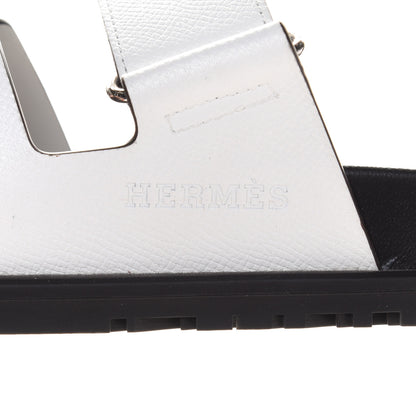 Hermes Epsom Mens Chypre Sandals 42 White 9 of 11