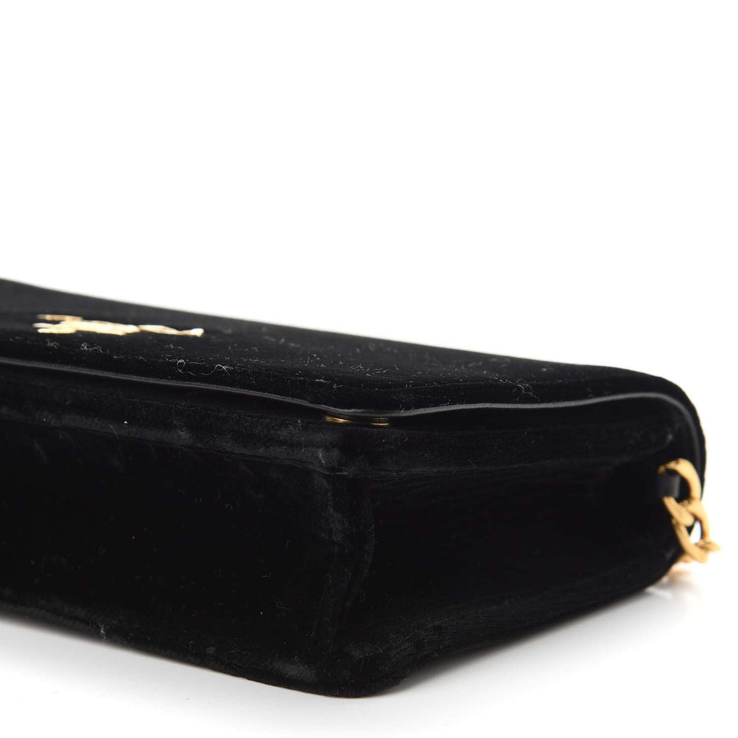 Prada Velluto Chain Shoulder Bag Black 9 of 9