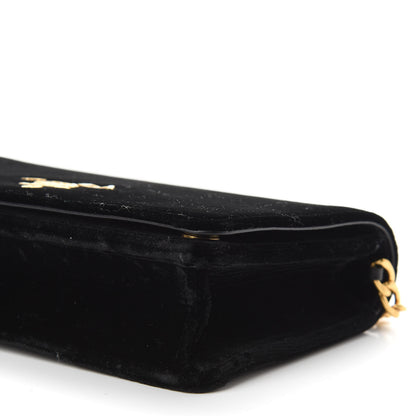 Prada Velluto Chain Shoulder Bag Black 9 of 9
