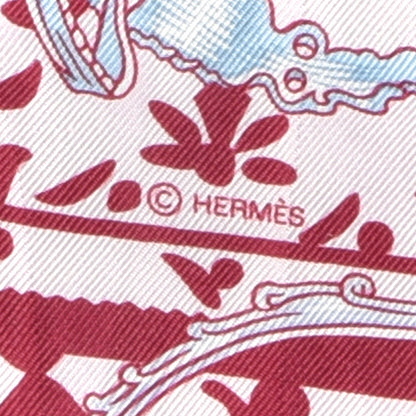 Hermes Silk Etriers Remix Twilly Rose Pale Bordeaux 3 of 4