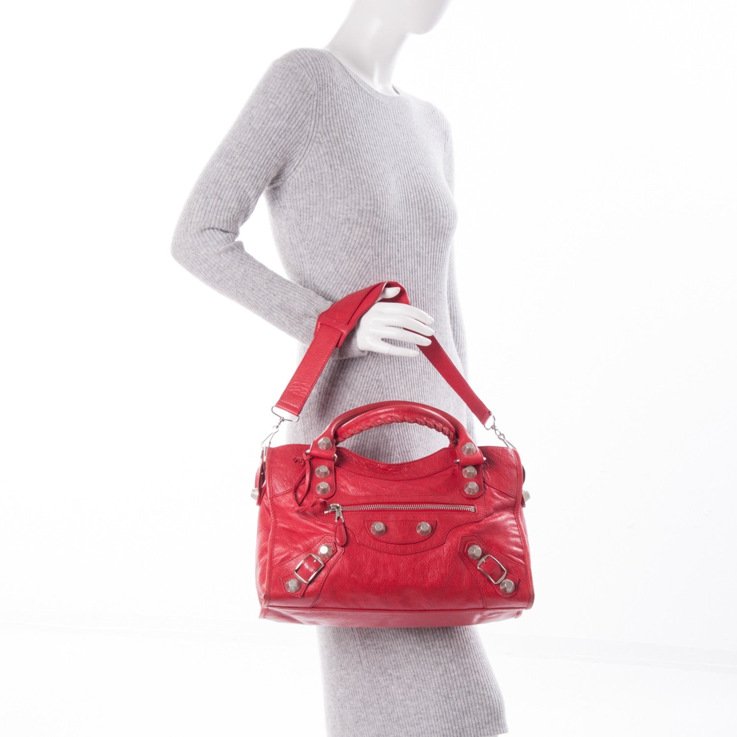 Balenciaga Agneau Giant 21 Silver Hardware City Rouge Coquelicot 2 of 10