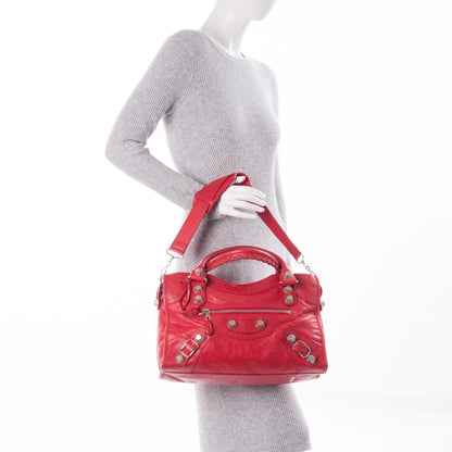 Balenciaga Agneau Giant 21 Silver Hardware City Rouge Coquelicot 2 of 10