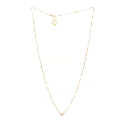 Cartier 18K Yellow Gold Diamond SM D'Amour Pendant Necklace 3 of 6