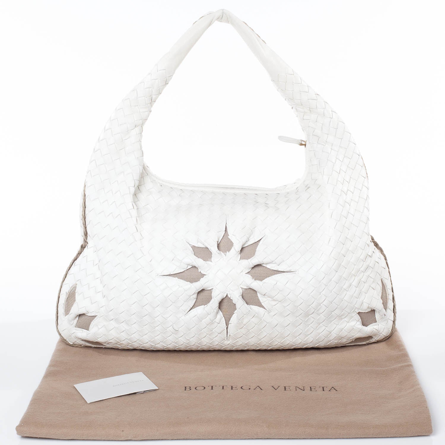 Bottega Veneta Nappa Intrecciato Flower Large Veneta Hobo White 10 of 10