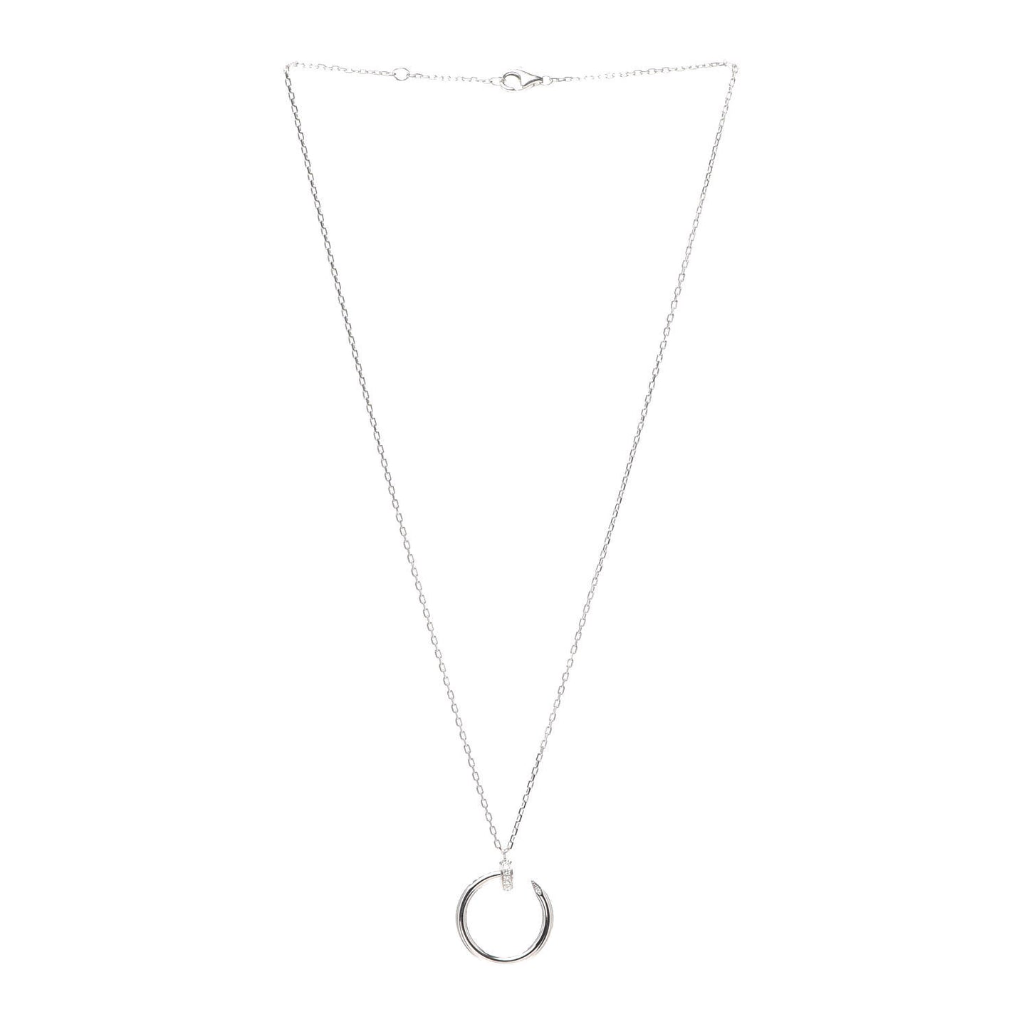 18K White Gold Diamond Juste Un Clou Necklace