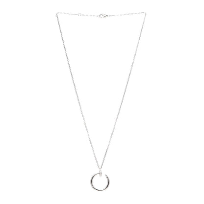 Cartier 18K White Gold Diamond Juste Un Clou Necklace 3 of 7