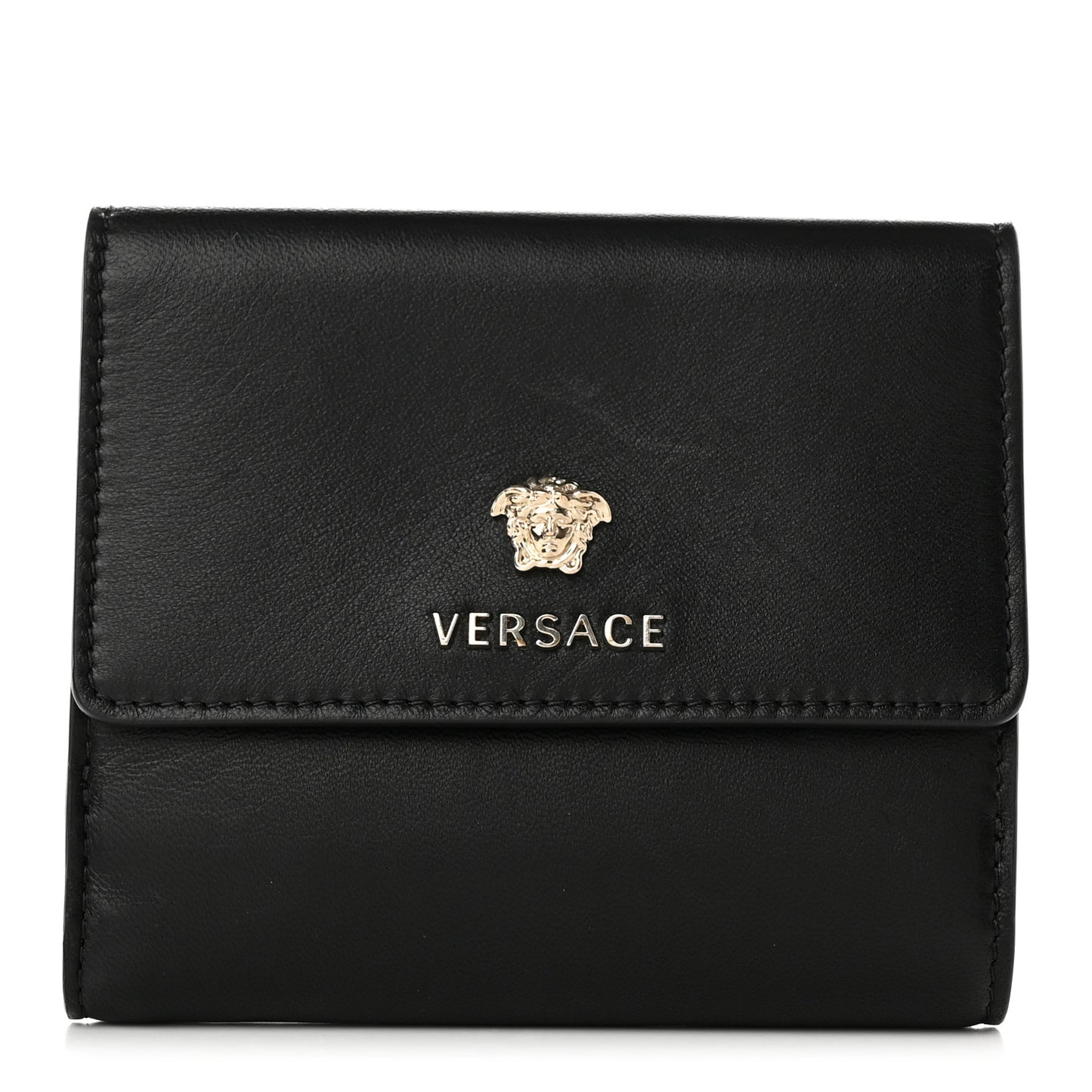 Calfskin Medusa Wallet Black