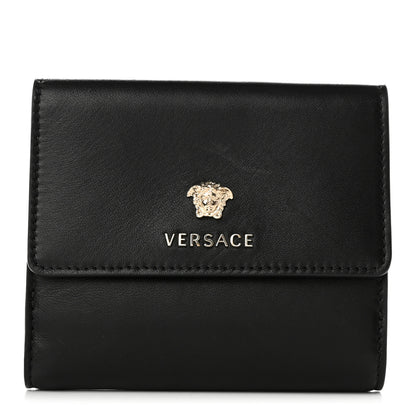 Versace Calfskin Medusa Wallet Black 1 of 10