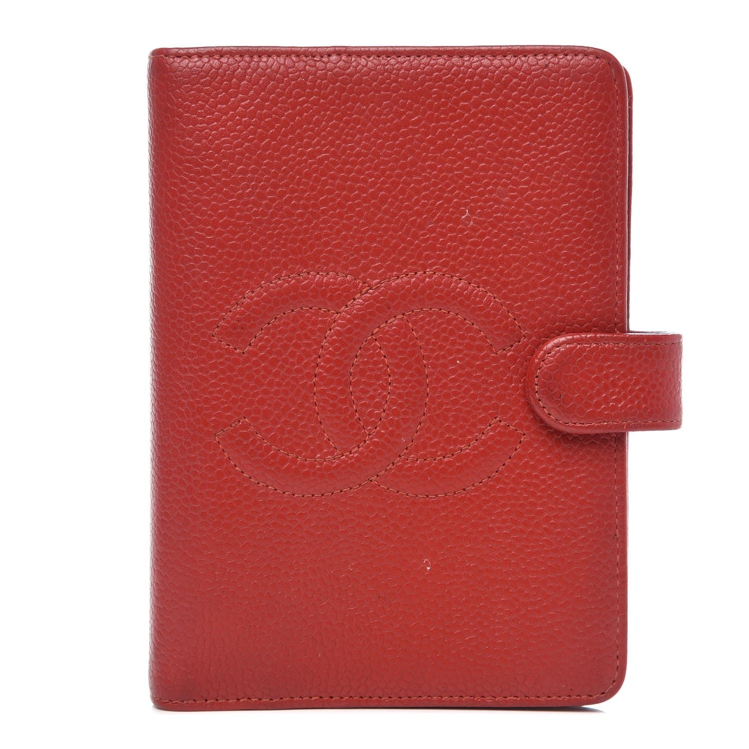 Chanel Caviar CC Small Ring Agenda Planner Red 1 of 11