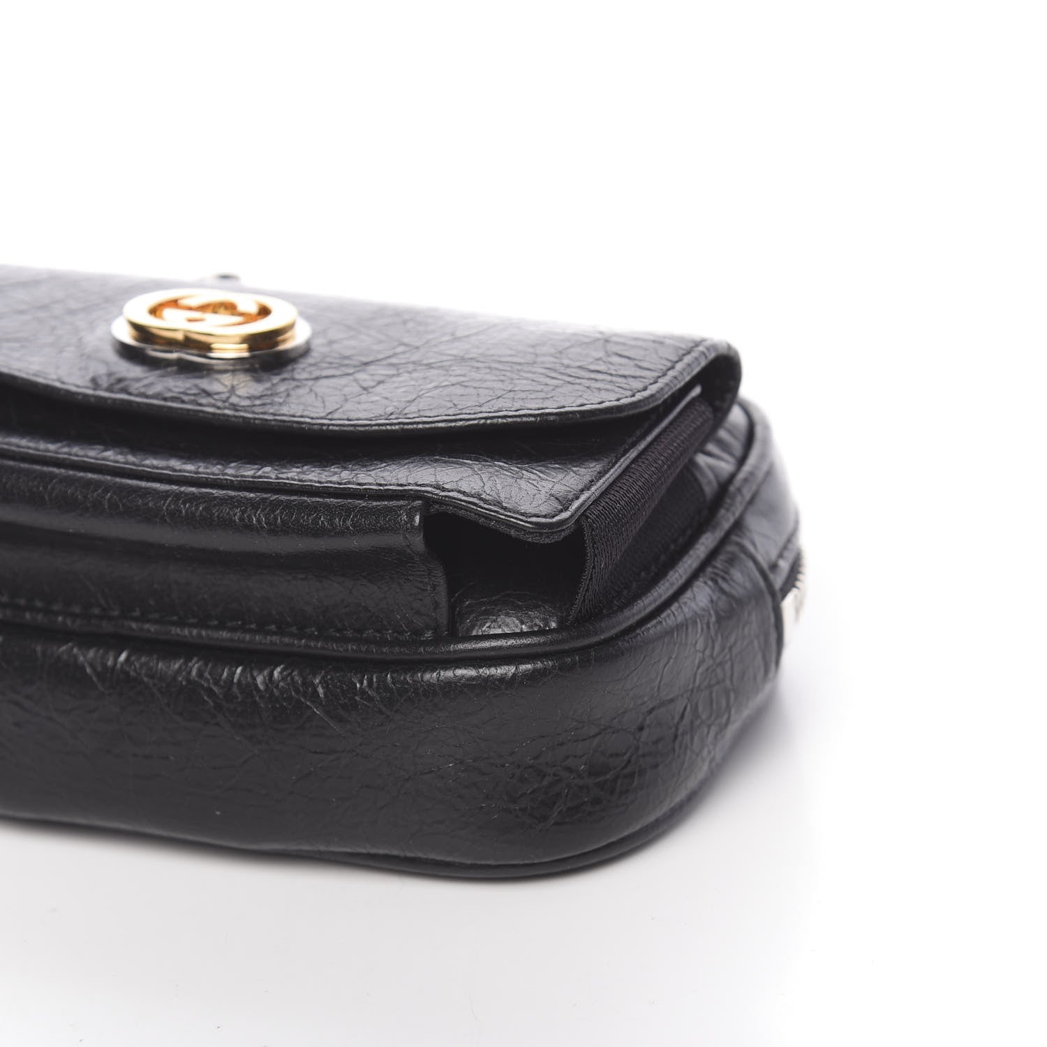 Gucci Fluffy Calfskin Mini Morpheus Belt Bag Black 9 of 11