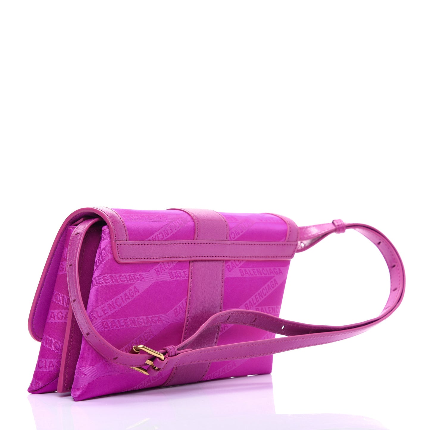 Jacquard Nylon Calfskin Shift Wallet On Strap Pink