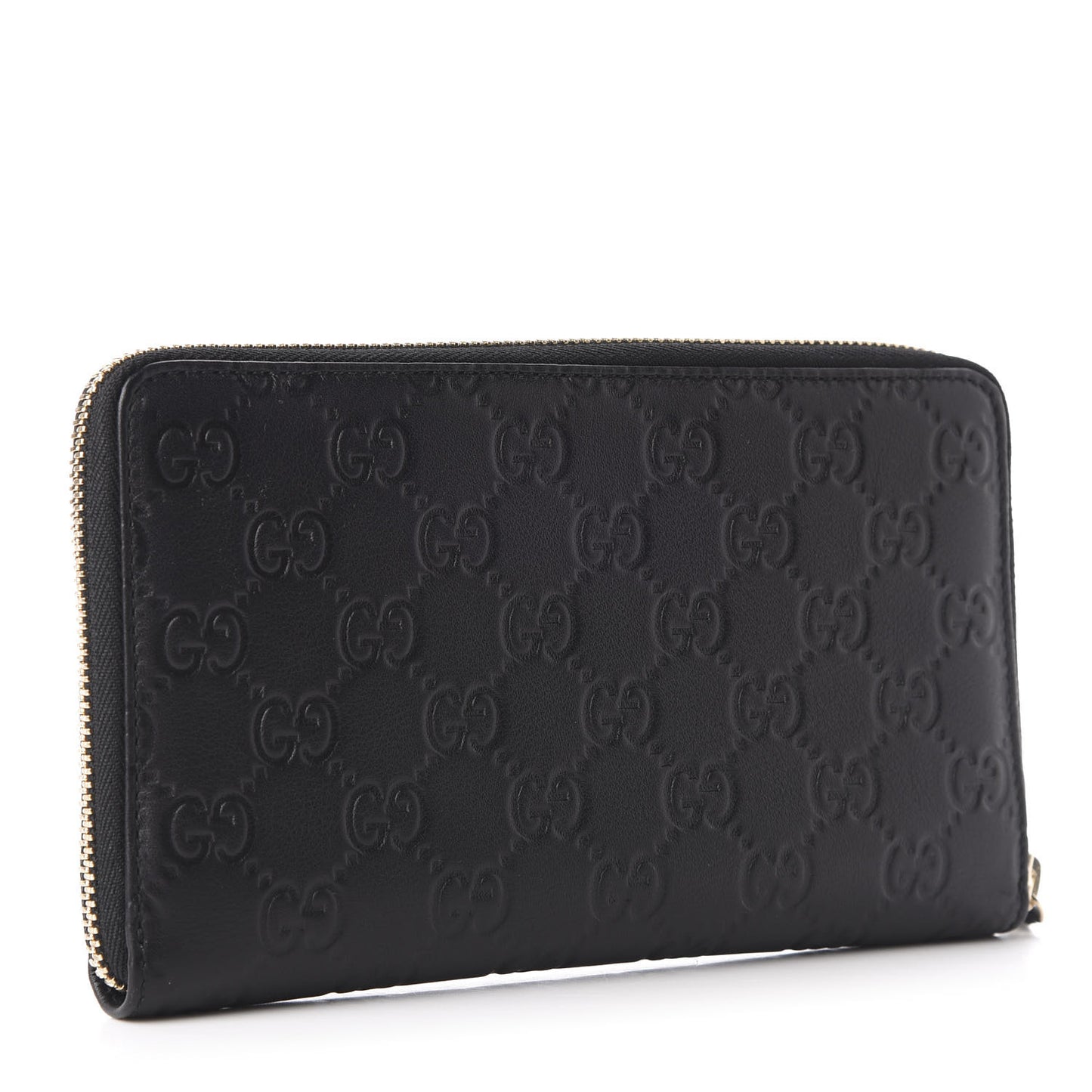 Guccissima Zip Around Travel Wallet Black