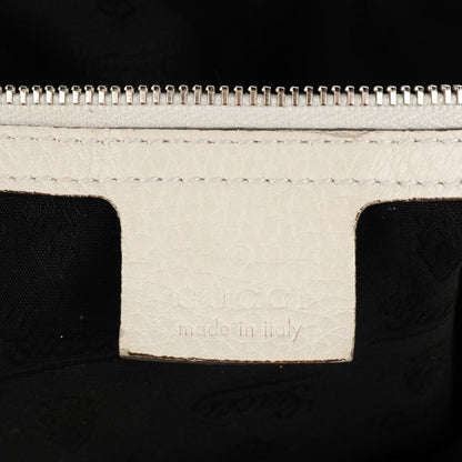 Gucci Pebbled Calfskin Medium Jungle Hobo White 6 of 7