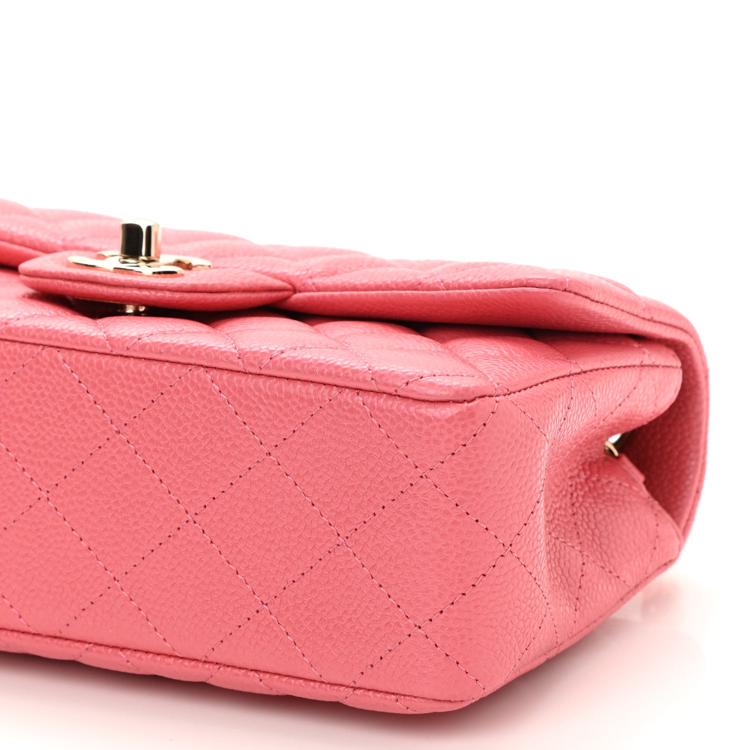 Chanel Caviar Quilted Mini Rectangular Flap Dark Pink 10 of 11