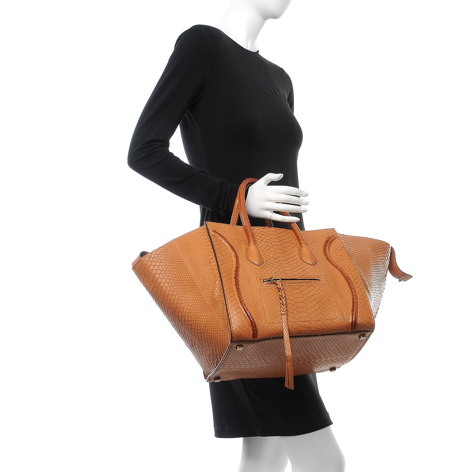 Celine Python Medium Phantom Luggage Light Copper 2 of 7