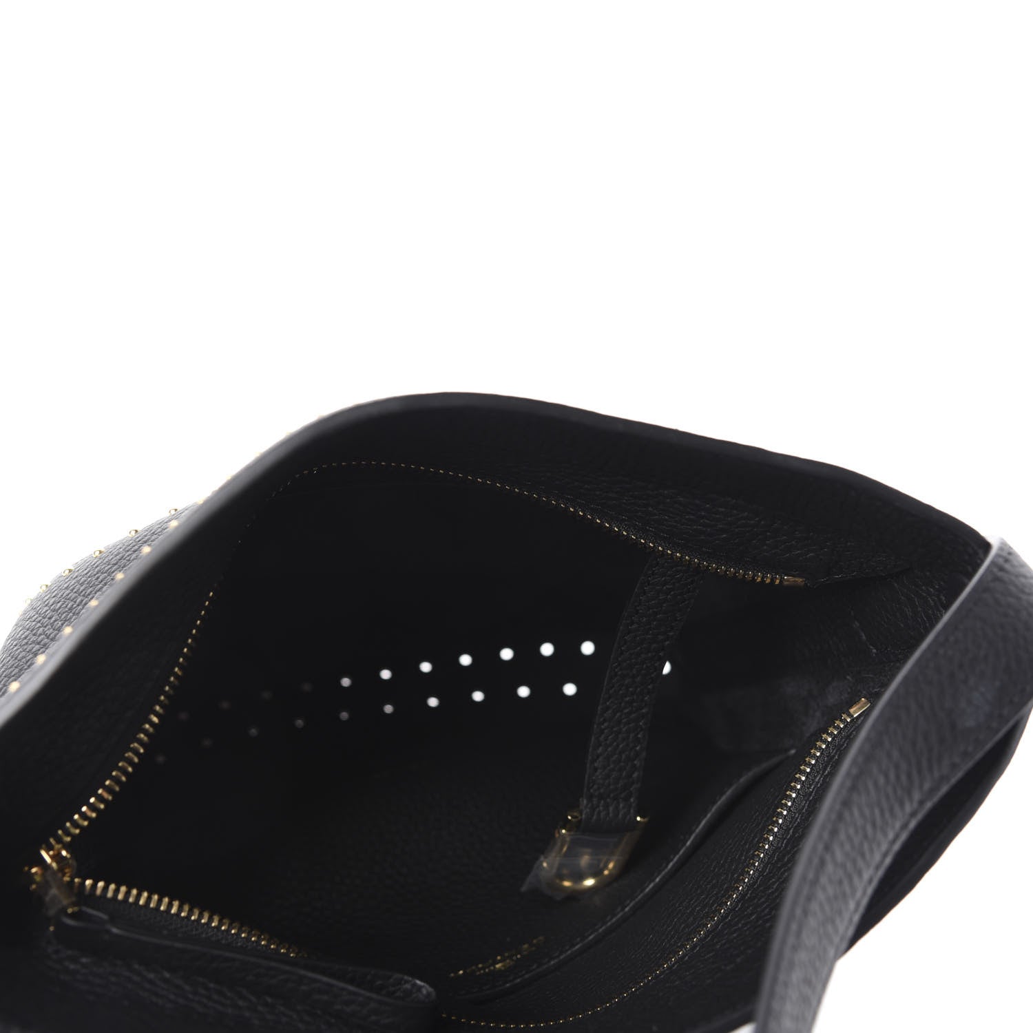 Delvaux Taurillon Pin Daily Studded Bucket Black 5 of 9