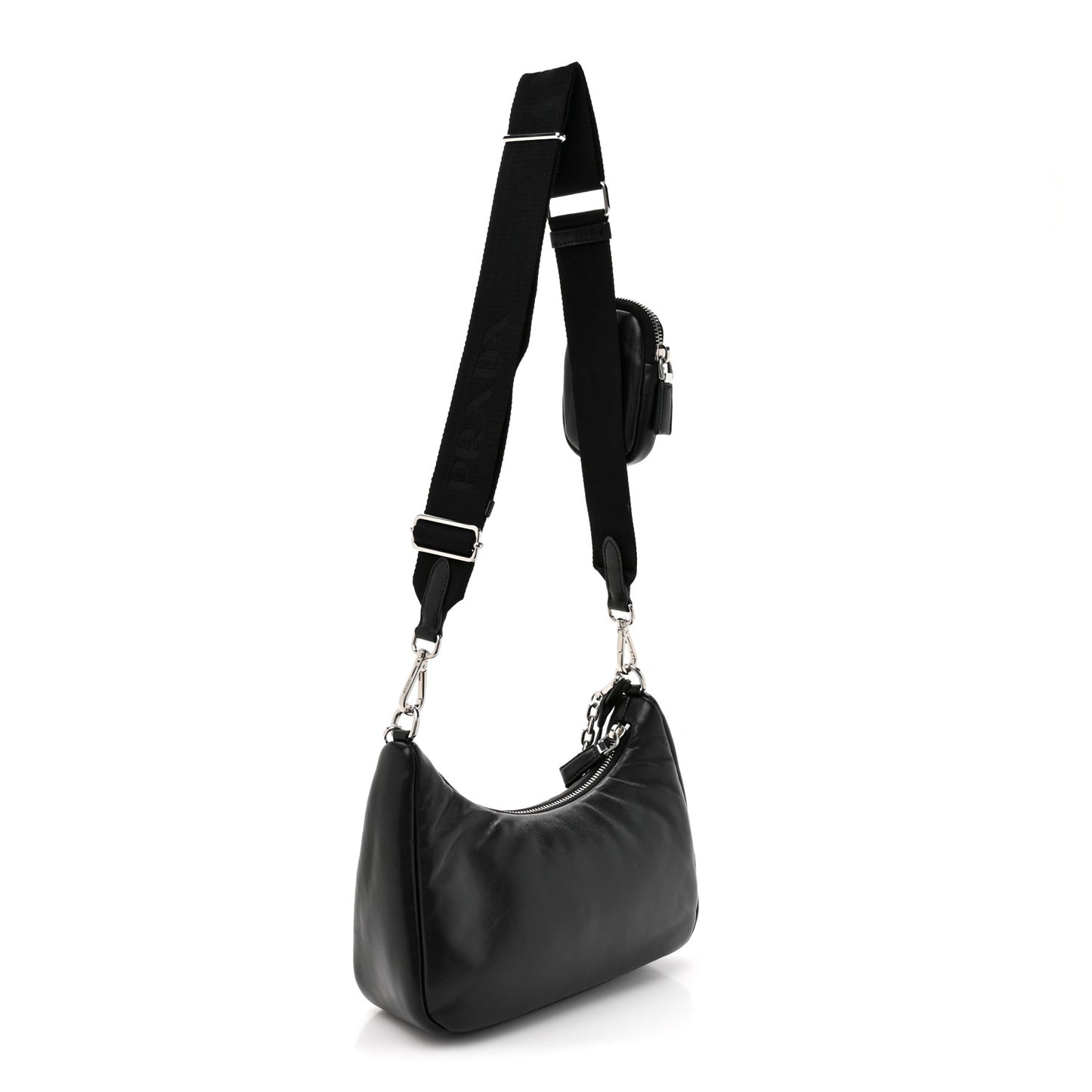 Nappa Soft Padded Re-Edition 2005 Shoulder Bag Black