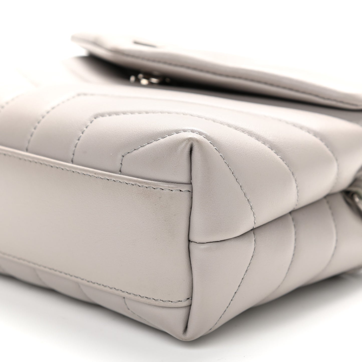Calfskin Y Quilted Monogram Toy Loulou Satchel Granite