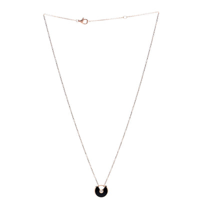 Cartier 18K Pink Gold Diamond Black Onyx XS Amulette de Cartier Pendant Necklace 3 of 5