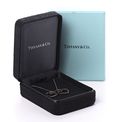 Tiffany 18K Rose Gold Double Open Heart Pendant Necklace 8 of 8