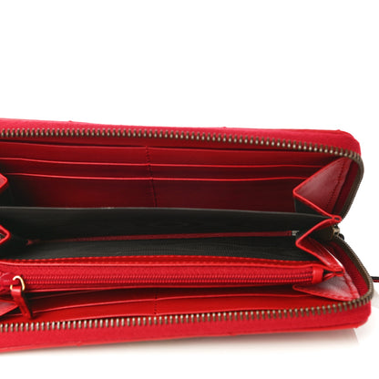 Gucci Calfskin Matelasse GG Marmont Zip Around Wallet Hibiscus Red 5 of 11