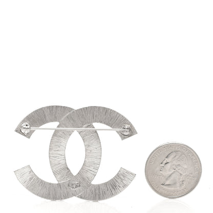 Chanel Baguette Crystal CC Brooch Silver 2 of 3