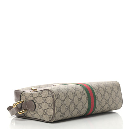 Gucci GG Supreme Monogram Web Small Ophidia Shoulder Bag Brown 3 of 5