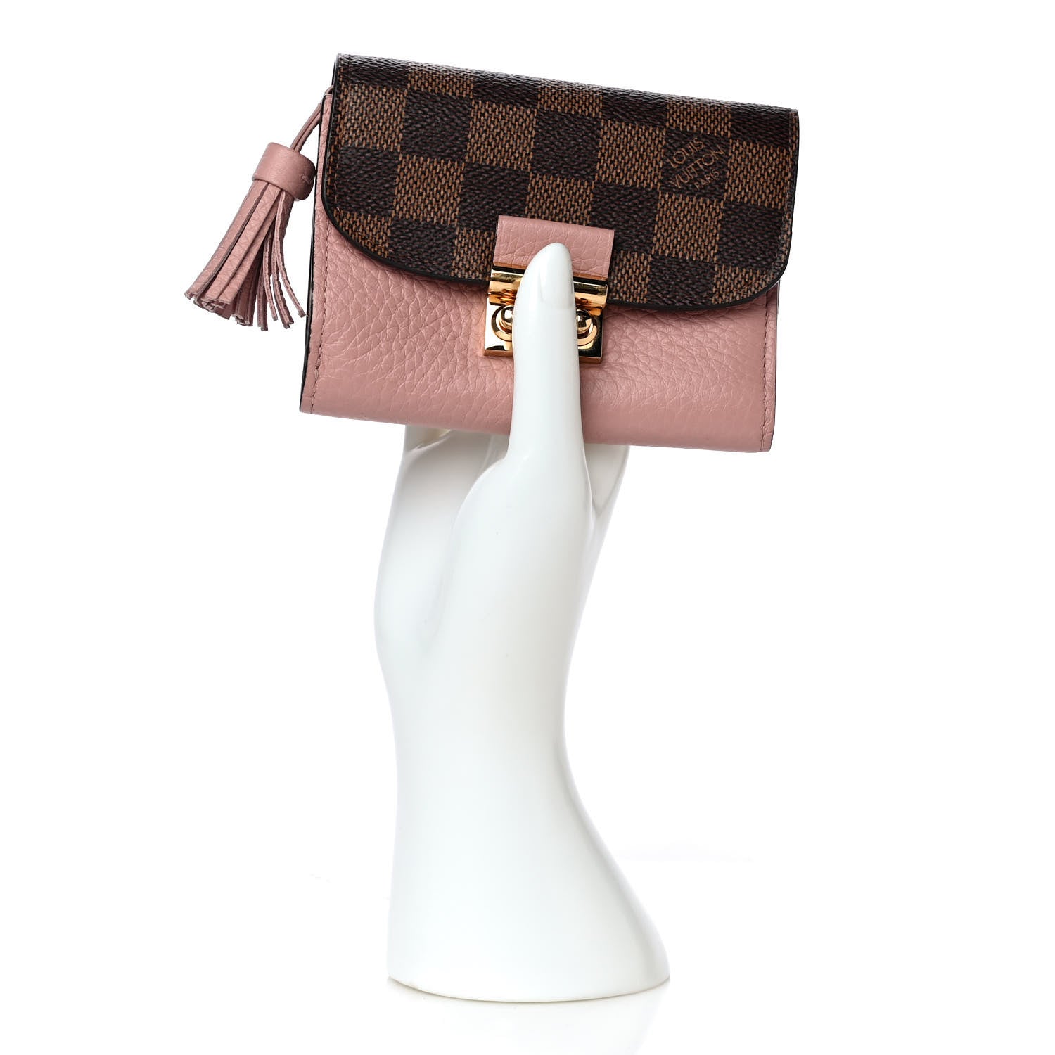 Louis Vuitton Damier Ebene Croisette Compact Wallet Magnolia 2 of 13
