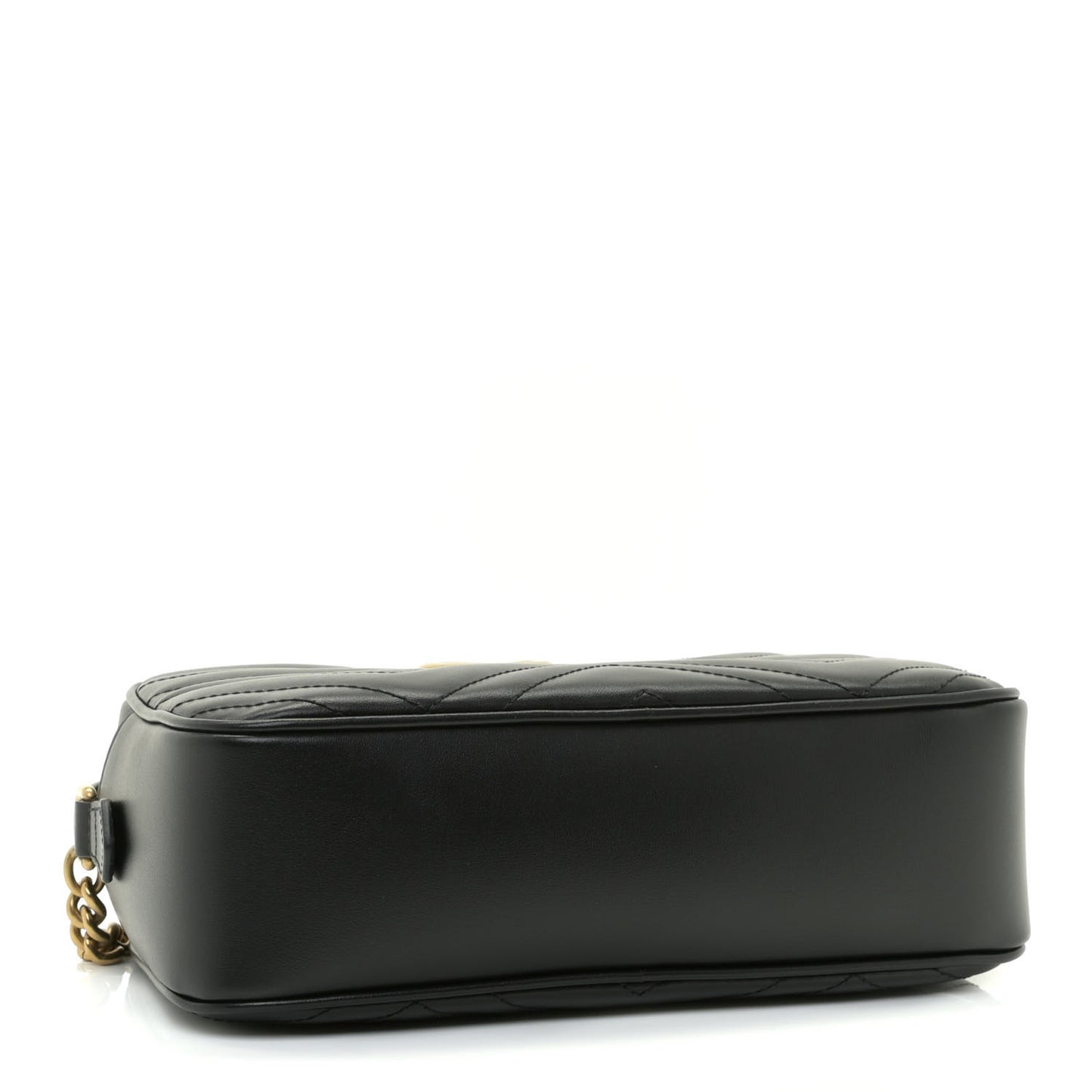 Calfskin Matelasse Small GG Marmont Chain Shoulder Bag Black