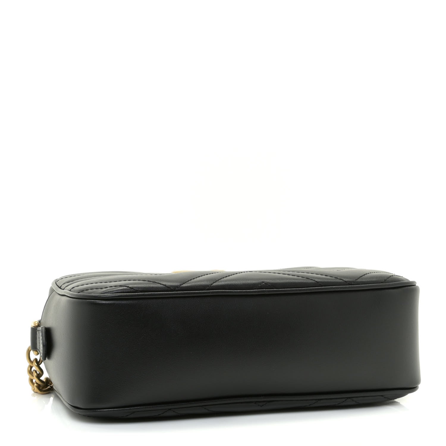 Gucci Calfskin Matelasse Small GG Marmont Chain Shoulder Bag Black 4 of 10