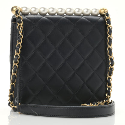 Chanel Goatskin Quilted Chic Pearls Flap Black 3 of 11