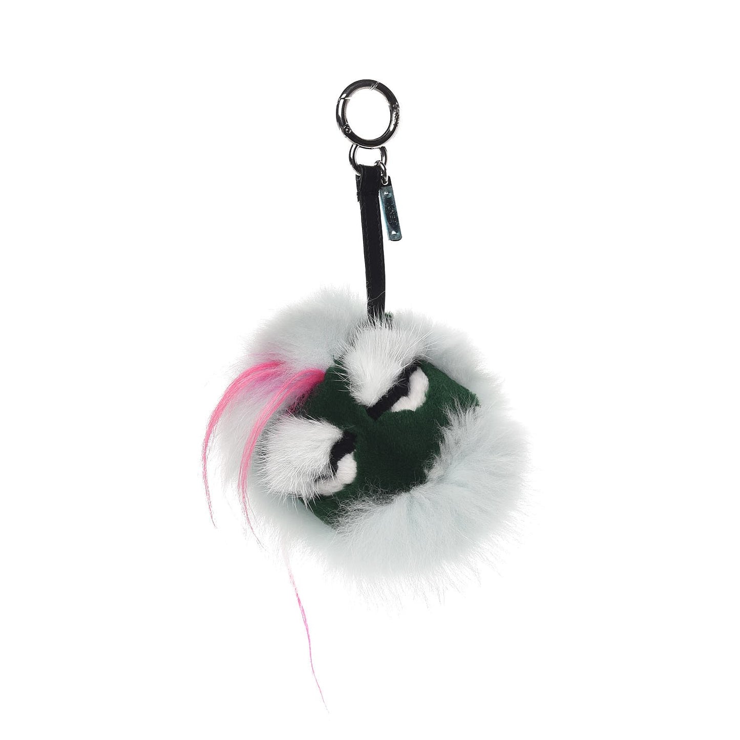 Fox Rabbit Goat Mink Fur Vitello Flamingo Bagood Monster Bag Bug Charm Light Blue