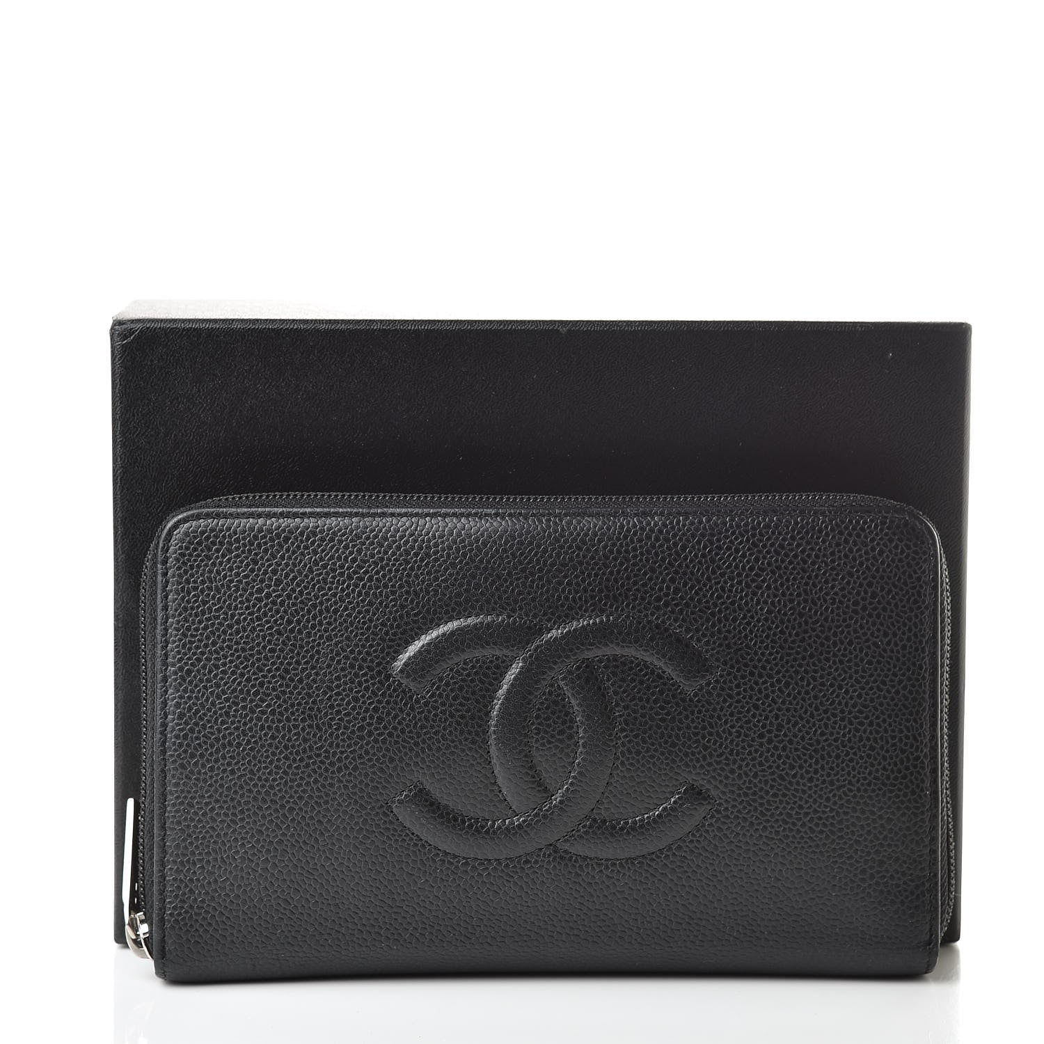 Chanel Caviar Large Timeless CC Zip Around Organizer Wallet Black 13 of 13