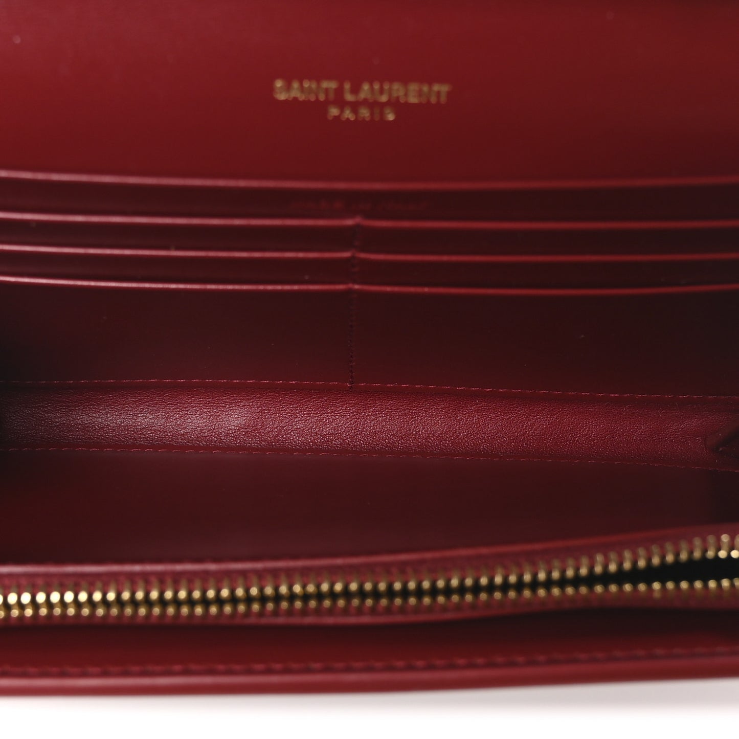 Smooth Calfskin Le Maillon Chain Wallet Opyum Red