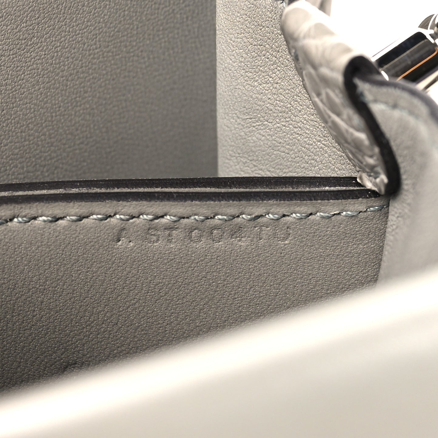 Matte Alligator Lizard Mini Sac Roulis Ombre Gris Perle