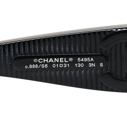 Chanel Acetate Shield Sunglasses 5495A Black 5 of 8