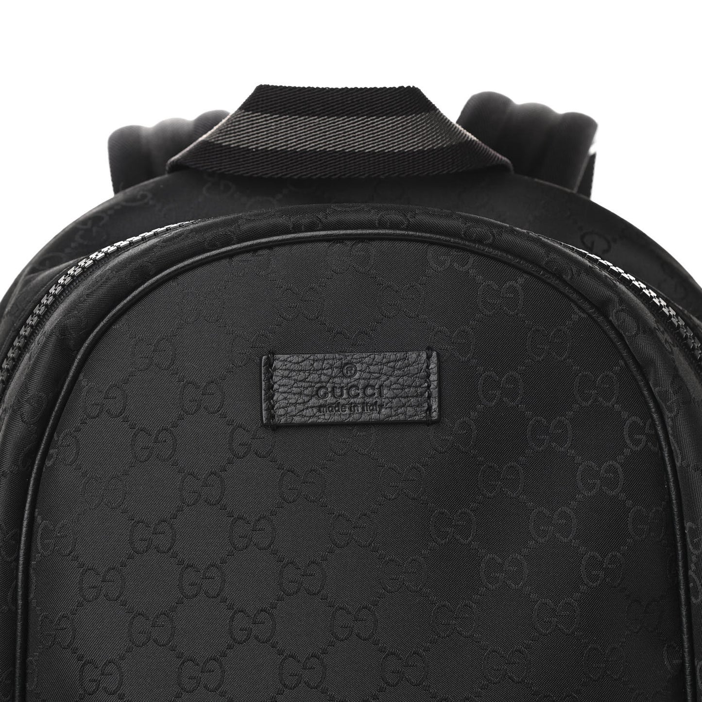 Nylon Monogram Slim Backpack Black