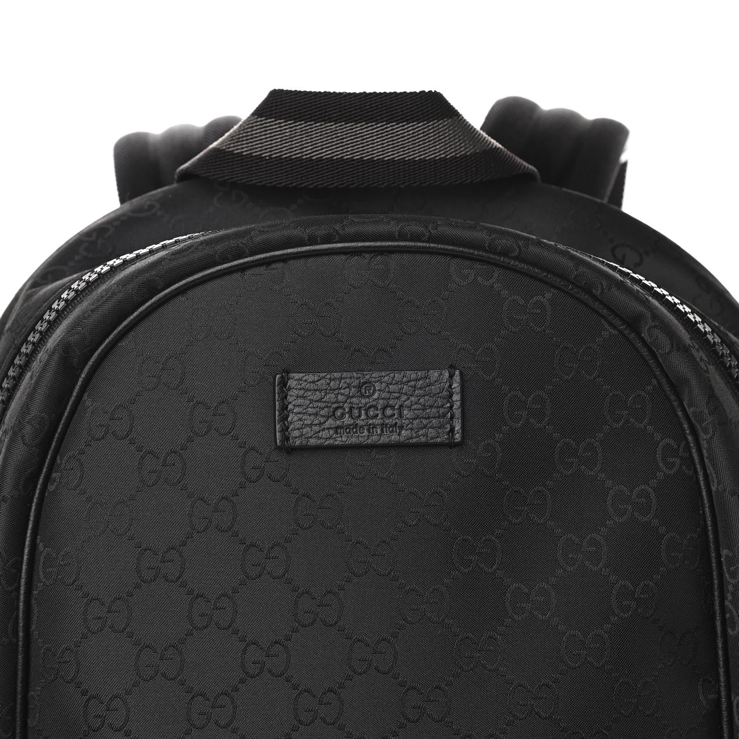 Gucci Nylon Monogram Slim Backpack Black 8 of 11