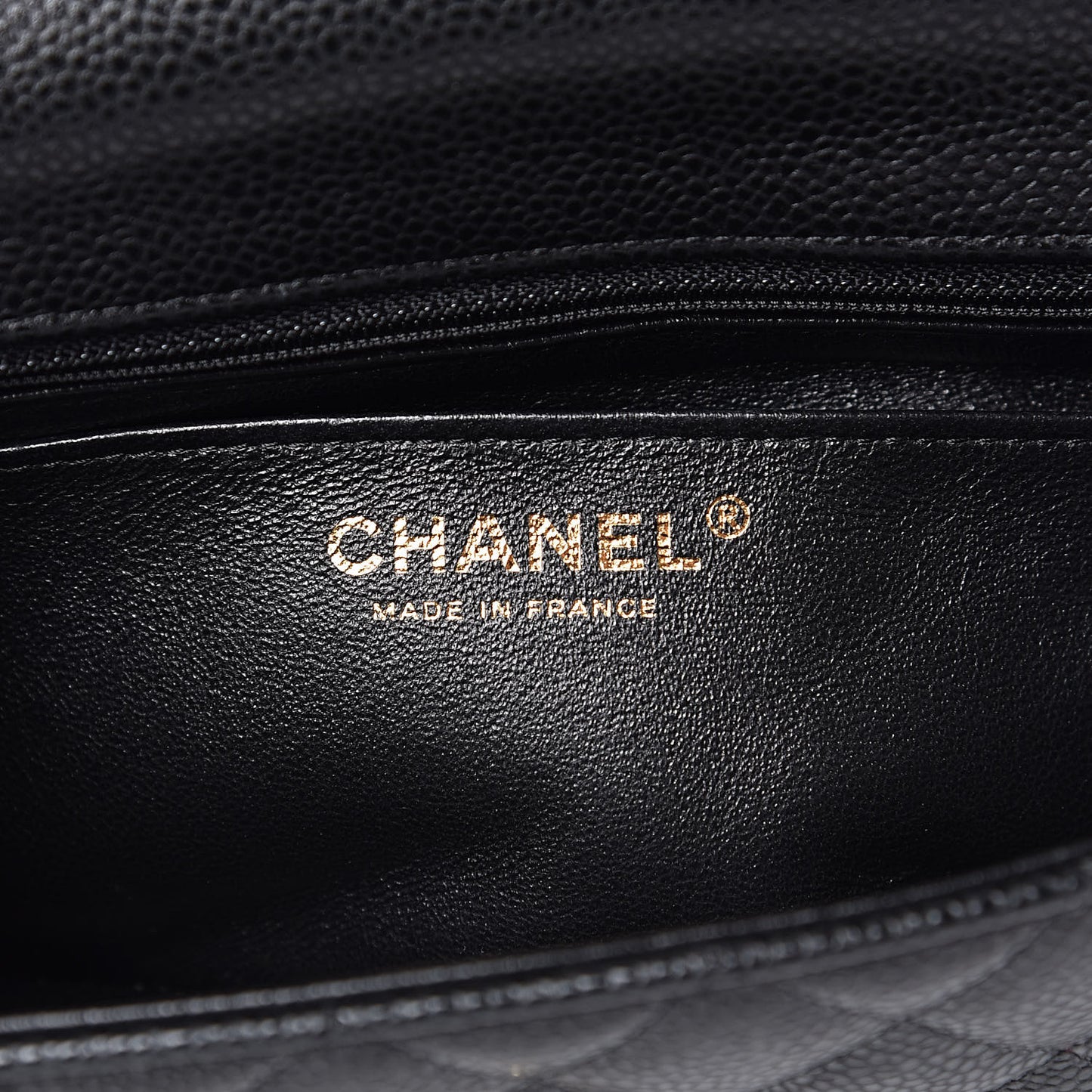 Caviar Quilted Mini Rectangular Flap Black