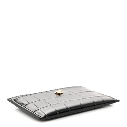 Chanel Calfskin Crocodile Embossed Crococo Card Holder Black 4 of 8
