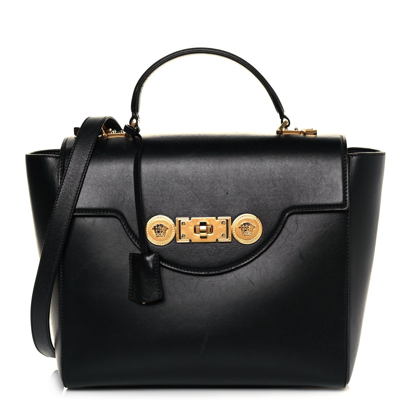 Calfskin Signature Satchel Black