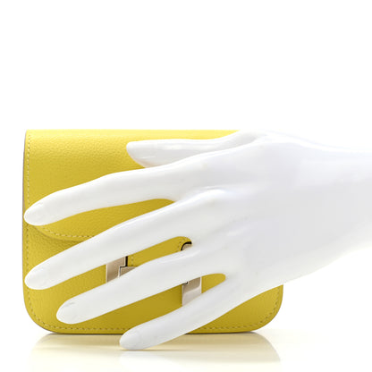 Hermes Evercolor Constance Slim Wallet Lime 3 of 8