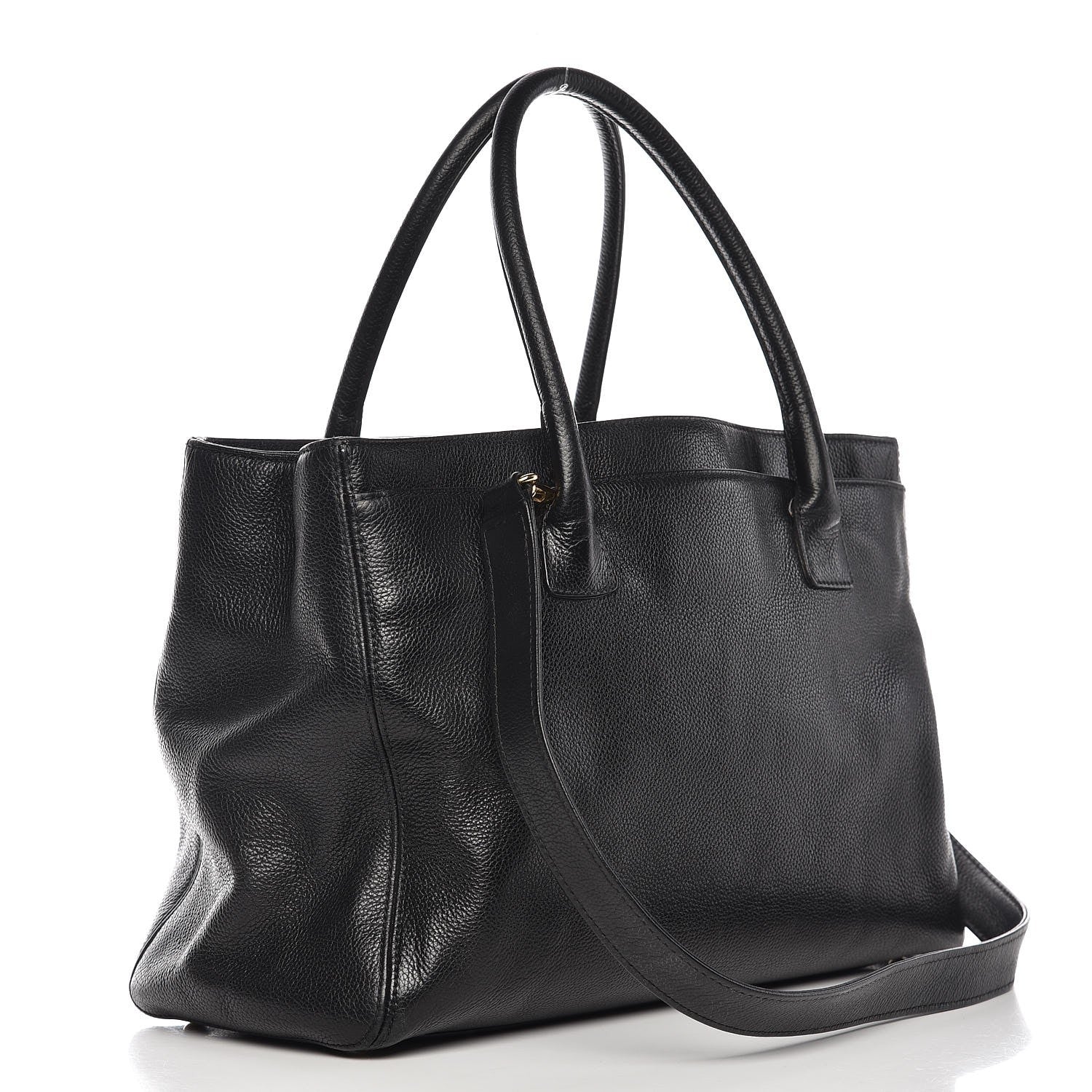 Chanel Calfskin Cerf Executive Shopper Tote Black 3 of 21