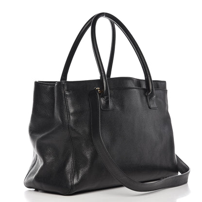 Chanel Calfskin Cerf Executive Shopper Tote Black 3 of 21
