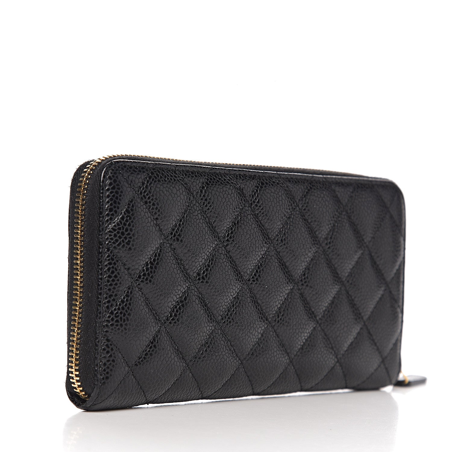 Chanel Caviar Quilted Large Gusset Zip Around Wallet Black 2 of 7