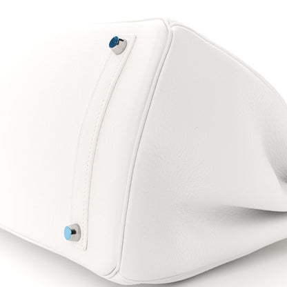 Hermes Taurillon Clemence Birkin 35 White 10 of 18