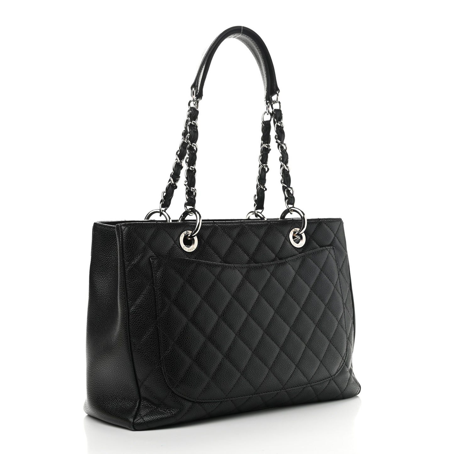 Caviar Quilted Grand Shopping Tote GST Black